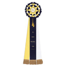 Barnes 3 Rosette Award Ribbon, 8" Top