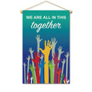18-1/2"h x 11-1/2"w Cloth Mini Banners Without Fringe