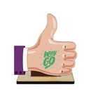 5" Custom Shape Birchwood Award Trophy With Birchwood Base