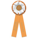 Duke 2 Rosette Award Ribbon, 5-1/2" Top
