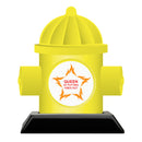 5" Hydrant Shape Birchwood Award Trophy With Black Base