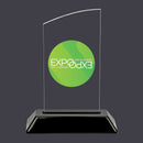 6-1/4" Custom Full Color Swatch Acrylic Award With Black Base