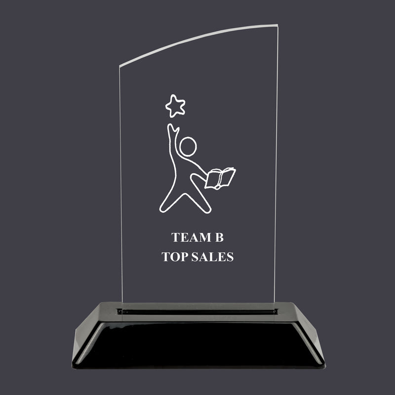 6-1/4" Custom Engraved Swatch Acrylic Award