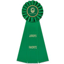 Ideal 3 Rosette Award Ribbon 4" Top