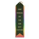 2-1/2" X 10" Custom Rainbow Point Top 2 Layered Ribbon