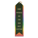 2-1/2" X 10" Custom Rainbow Point Top 2 Layered Ribbon