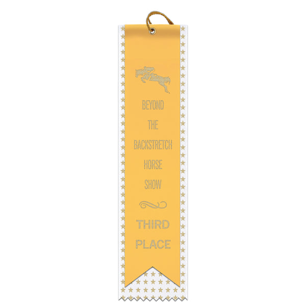 2-1/2" X 10" Custom Star Square Top 2 Layered Ribbon
