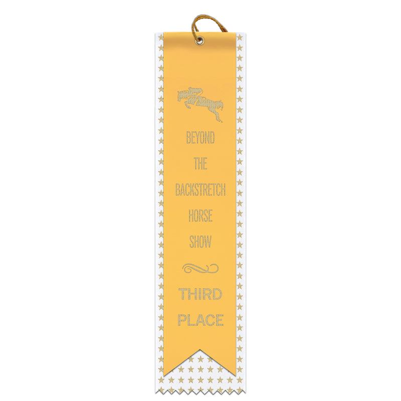 2-1/2" X 10" Custom Star Square Top 2 Layered Ribbon