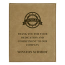 8" X 10" Tan Leatherette Engraved Plaque