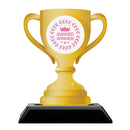 5" Loving Cup Shape Birchwood Award Trophy With Black Base