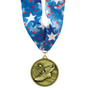 2" Stock CL Award Medal With Millennium Neck Ribbon