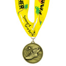 2"  Stock CL Award Medal With Custom Millennium Neck Ribbon