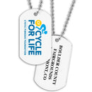 1-1/8" x 2" Custom Dog Tag With Print on Front and Back