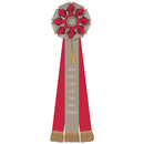 Stafford 3 Rosette Award Ribbon, 8" Top