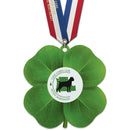 5" Standard Shape Birchwood Medal With Specialty Satin Neck Ribbon