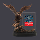 9-1/2" Bronze Resin Eagle With Full Color Printed Glass