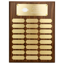12" x 16" Walnut Finish Perpetual Plaque