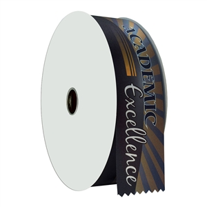2" Wide Multicolor "Academic Excellence" Stock Ribbon Rolls - 100 yds.
