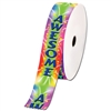 2" Wide Multicolor "Awesome" Stock Ribbon Rolls - 100 yds.