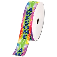 2" Wide Multicolor "Awesome" Stock Ribbon Rolls - 100 yds.