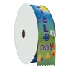 2" Wide Multicolor "Hula Hoop Field Day" Stock Ribbon Rolls - 100 yds.