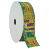 2" Wide Multicolor "Gym Football" Stock Ribbon Rolls - 100 yds.