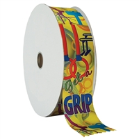 2" Wide Multicolor "Get A Grip" Stock Ribbon Rolls - 100 yds.