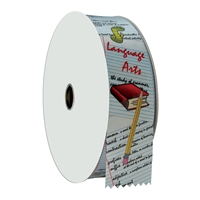2" Wide Multicolor "Language Arts" Stock Ribbon Rolls - 100 yds.