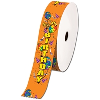 2" Wide Multicolor "My Birthday" Stock Ribbon Rolls - 100 yds.
