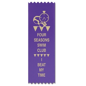 2" x 6" Hot Stamped Pinked Top and Bottom Ribbons