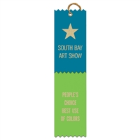 2" x 8" Custom Hot Stamped 2 Layered Pinked Top Ribbon