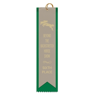 2-1/2" x 10" Custom Hot Stamped 2 Layered Square Top Ribbon