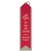 2-1/2" x 10" Custom Hot Stamped 2 Layered Point Top Ribbon