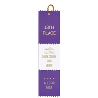 2-1/2" x 10" Custom Hot Stamped 3 Layered Pinked Top Ribbon