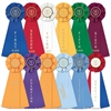 Victory Torch Stock Rosette - 3 Streamer