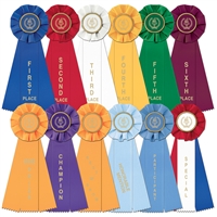 Victory Torch Stock Rosette - 3 Streamer
