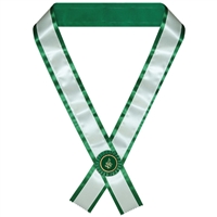 Custom Unprinted 2 Layer Contestant Award Sash, 3" Rosette
