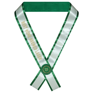 Custom 2 Layer Contestant Award Sash With 3" Rosette