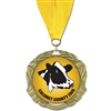 2-3/4" XBX Full Color Medal w/ Grosgrain Neck Ribbon