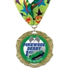 2-3/4" XBX Full Color Medal w/ Stock Millennium Neck Ribbon