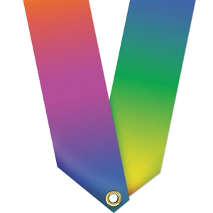 1" Rainbow or Red, White & Blue Neck Ribbon