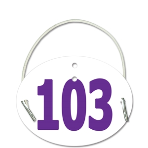 Oval Exhibitor Numbers w/ Elastic