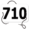 Large Rectangular Exhibitor Number w/ String