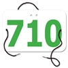 Large Rectangular Exhibitor Number w/ String