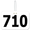 Large Rectangular Exhibitor Number w/ Hook