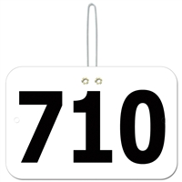 Large Rectangular Exhibitor Number w/ Hook