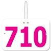 Large Rectangular Exhibitor Number w/ String