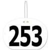 Large Oval Exhibitor Number w/ Hook