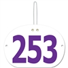 Large Oval Exhibitor Number w/ String