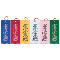 2" x 5" Multicolor Achievement Award Square Top Ribbons